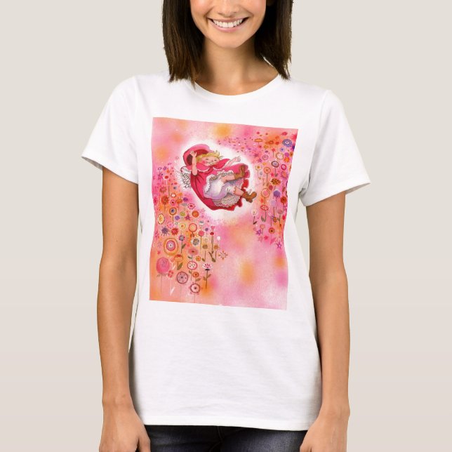 T-shirt Tarde feliz das flores das alegrias simples pouco (Frente)
