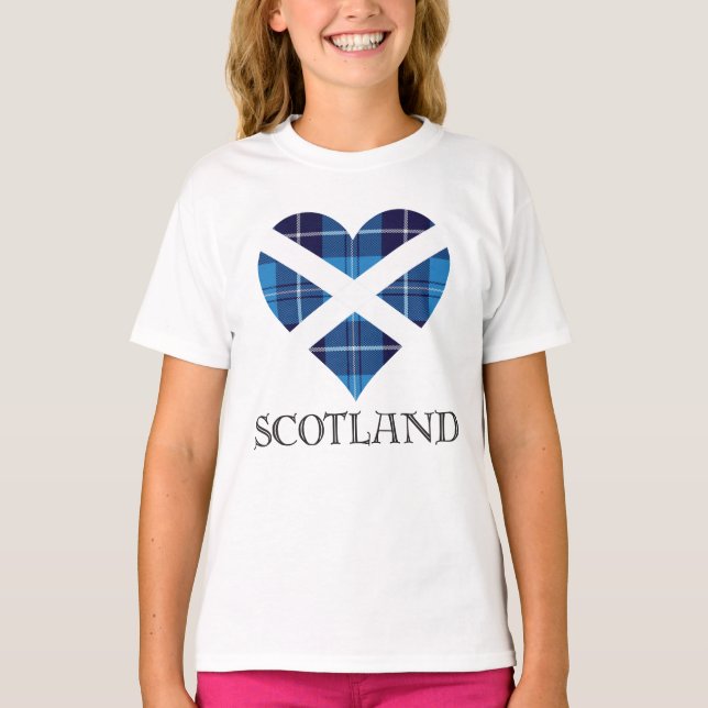 T-shirt Tartan Heart - Escócia (Frente)