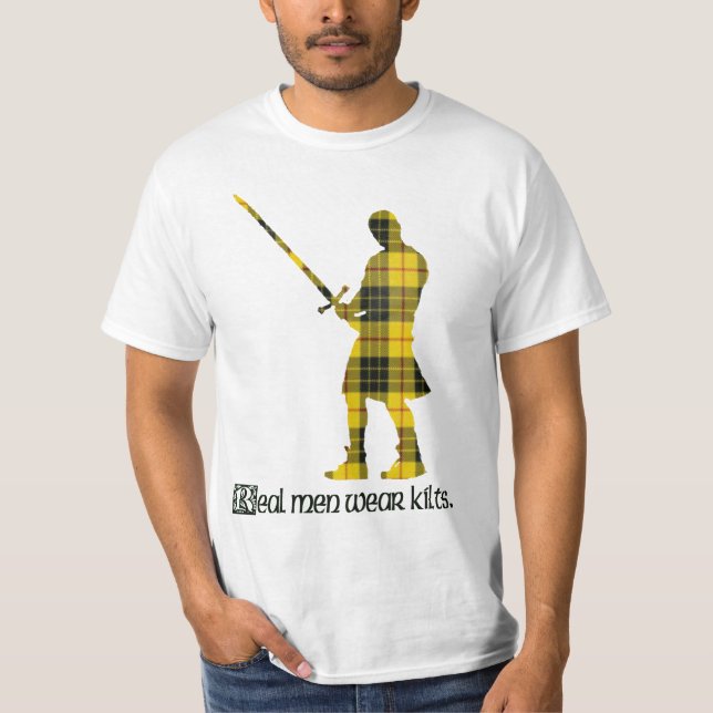 T-shirt Tartan real do Scottish de MacLeod dos Kilts do (Frente)