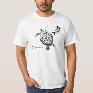 T-shirt Tartaruga e baleia de Havaí