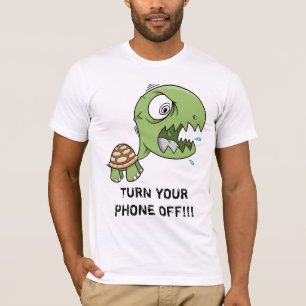 T-shirt Tartaruga louca "VOLTA SEU TELEFONE FORA" da
