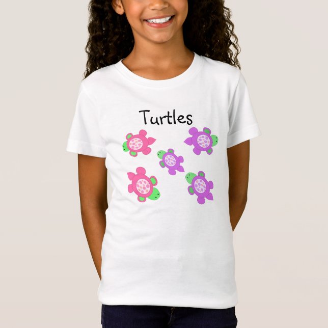 T-shirt Tartarugas Nadadoras Coloridas (Frente)