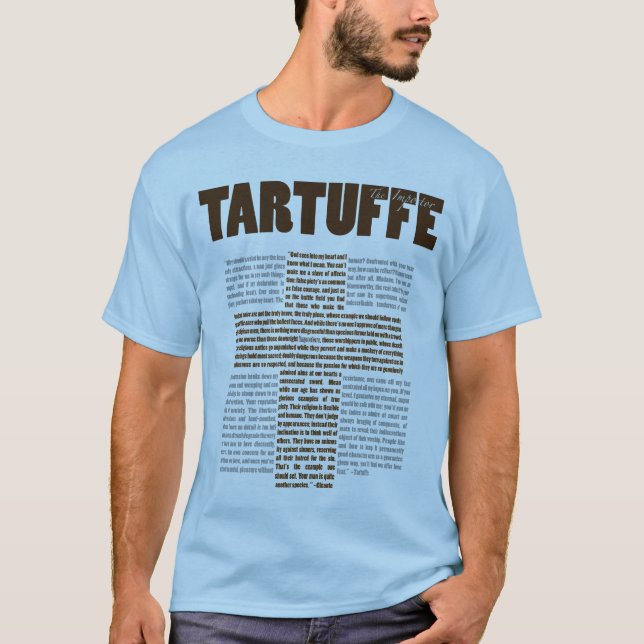 T-shirt Tartuffe por Moliere (Frente)