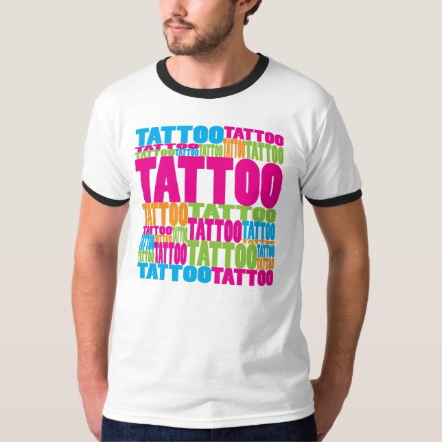 T-shirt Tatuagem colorido (Frente)