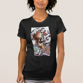T-shirt Tatuagem de Tigre Japonês