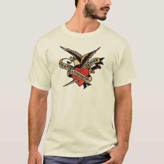 T-shirt Tatuagem do vintage - morte antes da desonra Eagle