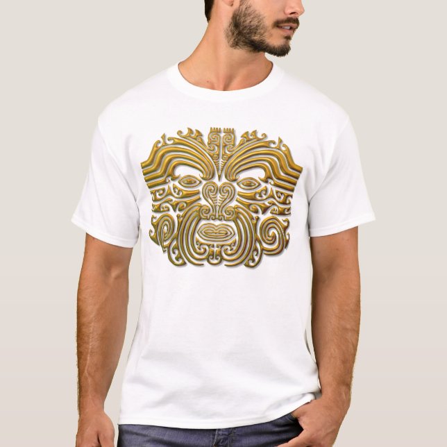 T-shirt Tatuagem maori - ouro (Frente)