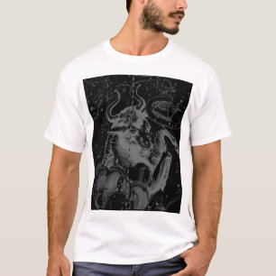 T-shirt Taurus Constelle Hevelius 1690 em preto