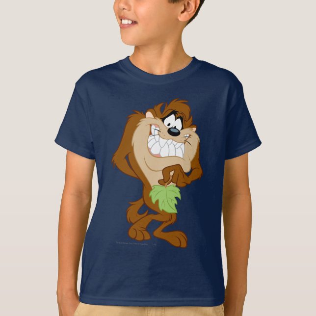 T-shirt TAZ™ segurando uma folha (Frente)