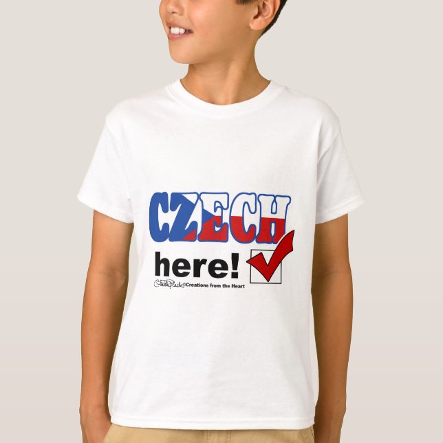 T-shirt Tcheco aqui (luz) (Frente)