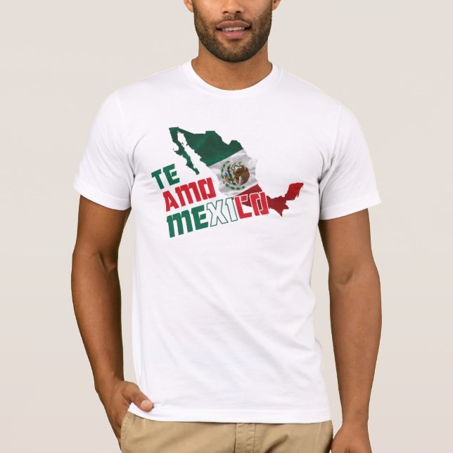 T-shirt Te Amo México/eu te amo México (Frente)