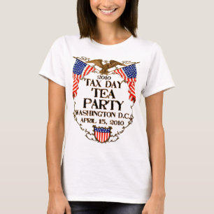 T-shirt Tea party do dia de 2010 impostos
