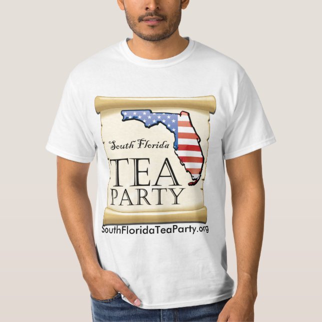 T-shirt Tea party sul de Florida - não pise em mim (Frente)