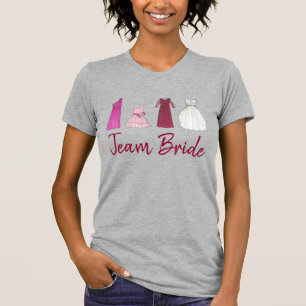 T-shirt TEAM BRIDE Casamento Festa de Noiva Veste Tee