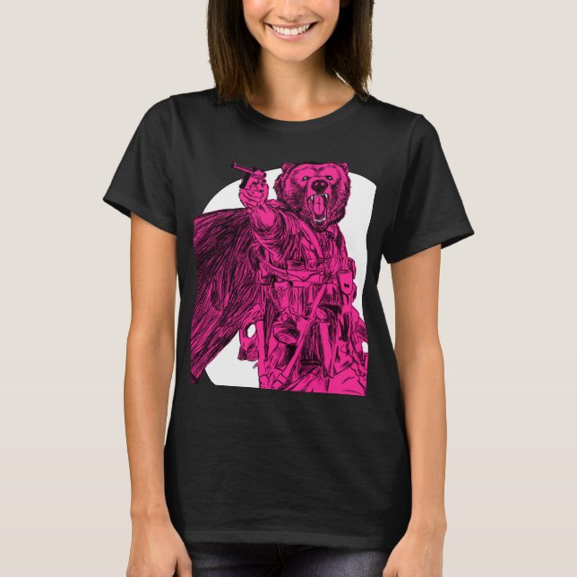 T-shirt #Teamb3ar - Rosa do urso do campo de batalha (Frente)