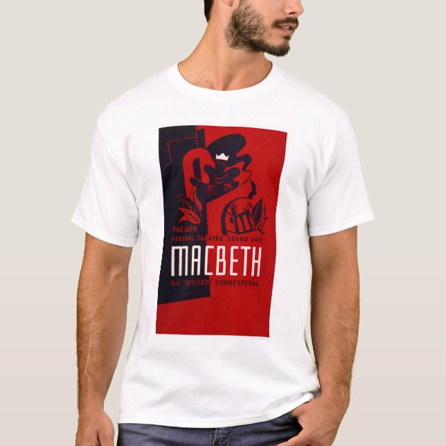 T-shirt Teatro do negro de Macbeth WPA 1937 (Frente)