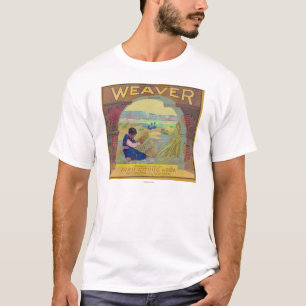 T-shirt Tecelão LabelPiru alaranjado, CA
