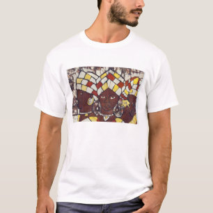 T-shirt Tecidos pintados à mão representando o dia a dia