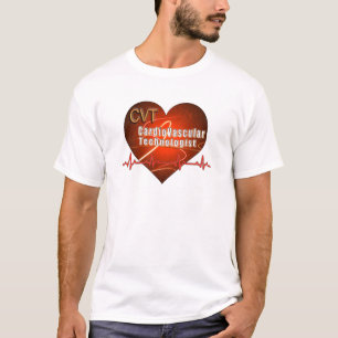 T-shirt Tecnólogo cardiovascular do LOGOTIPO do CORAÇÃO