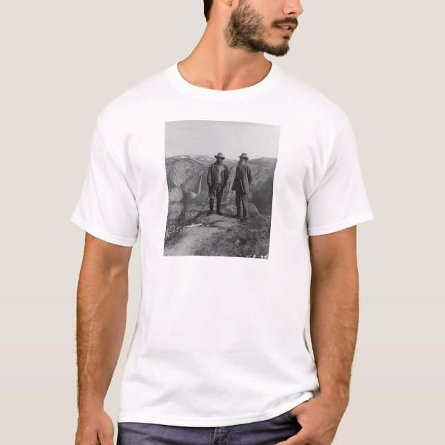 T-shirt Teddy Roosevelt e John Muir em Yosemite (Frente)
