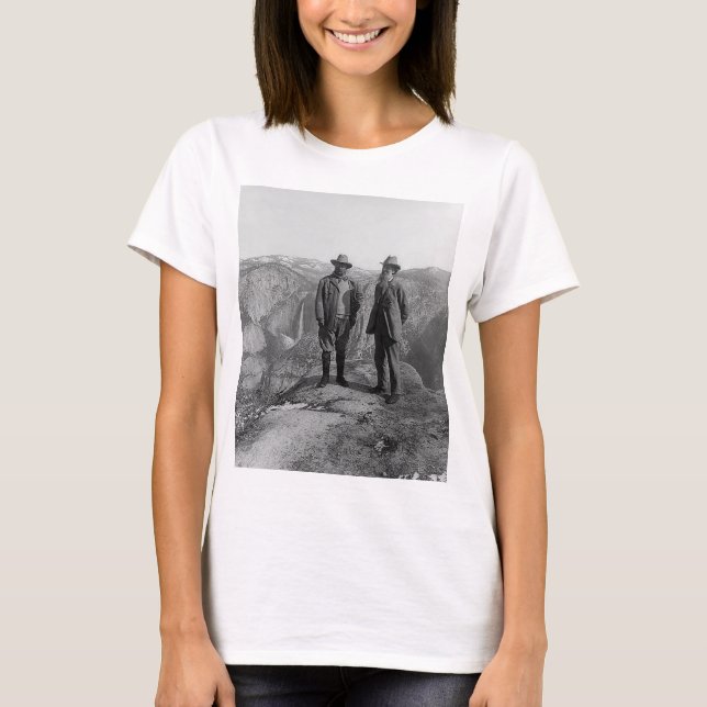 T-shirt Teddy Roosevelt e John Muir em Yosemite (Frente)
