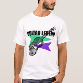 T-shirt Tee da Ilustração da Legenda do Violão Retro Vinta