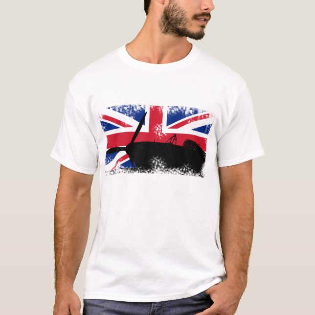 T-shirt Tee de Moda Destruída (Frente)