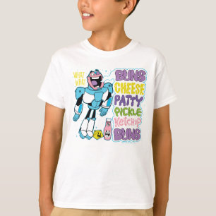T-shirt Teen Titans Go!   Cyborg Burger Rap
