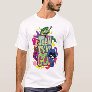 T-shirt Teen Titans Go!   "Girls Girls" Animal Print Logo