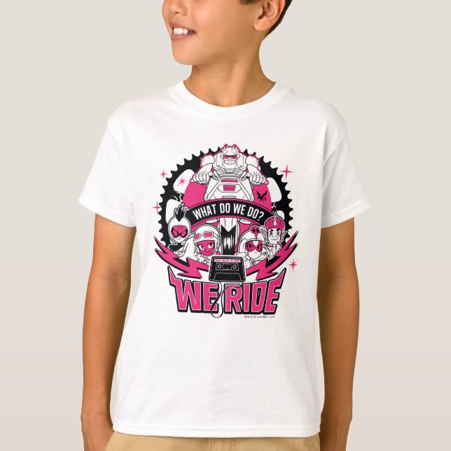 T-shirt Teen Titans Go! | Gráfico de Moto Retroativo "Nós  (Frente)