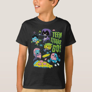 T-shirt Teen Titans Go! Gráfico de pizza da primavera de