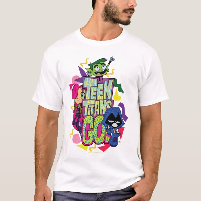 T-shirt Teen Titans Go! | Logotipo Impresso "Raparigas" (Frente)