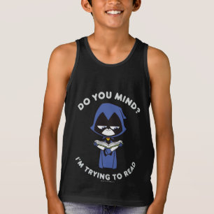 T-shirt Teen Titans Go! Raven "Estou Tentando Ler"