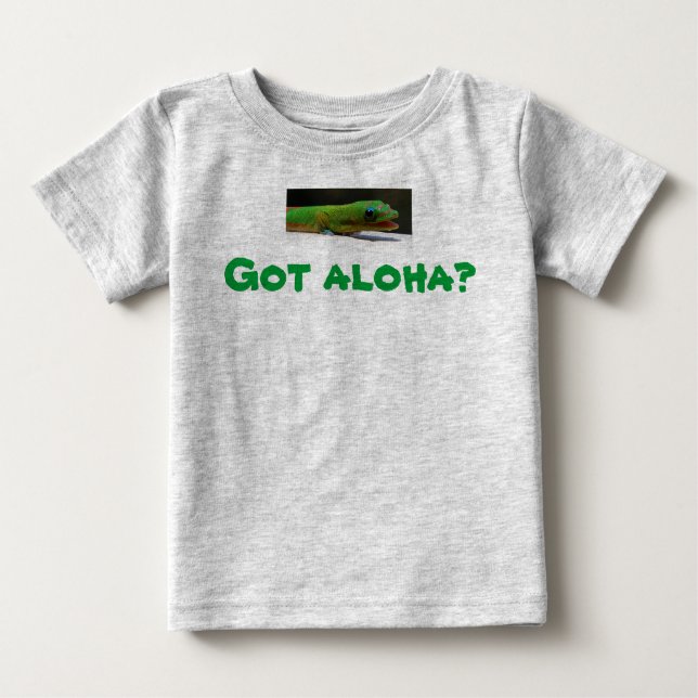 T-shirt Tem aloha? Hawaiian Baby (Frente)