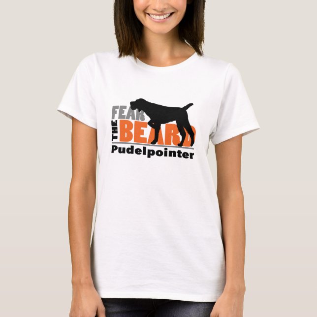 T-shirt Tema a barba - Pudelpointer (Frente)