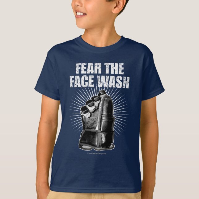 T-shirt Tema a lavagem da cara (o hóquei) (Frente)