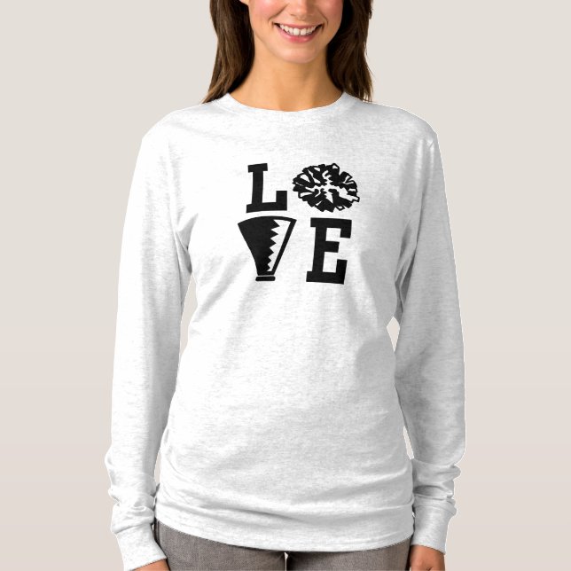 T-shirt tema cheerleaderes Love (Frente)
