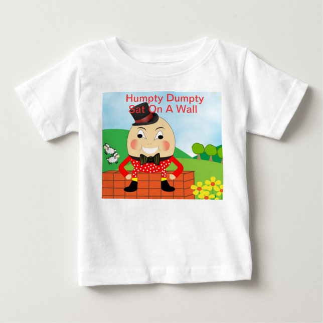 T-shirt Tema da Rhyme do Enfermeiro Humpty Dumpty (Frente)