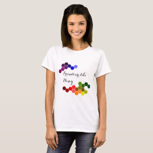 T-shirt Tema do mel com palavras positivas