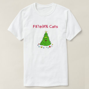 T-shirt Tema Gato Engraçado Ideias de Natal Gifas Feline K