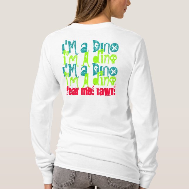 T-shirt Tema-me! Rawr! (Verso)
