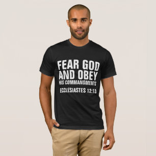 T-shirt TEMA o DEUS E OBEDEÇA SEUS MANDAMENTOS cristãos