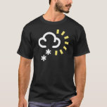 T-shirt Tempestade de neve: símbolo de previsão de tempo r<br><div class="desc">Tempestade de neve: símbolo de previsão de tempo retrorreflector</div>