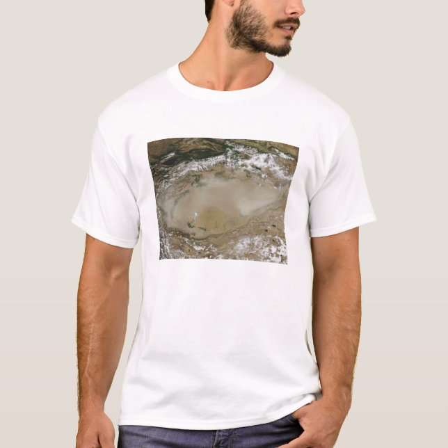 T-shirt Tempestade de poeira no deserto de Taklimakan, Chi (Frente)