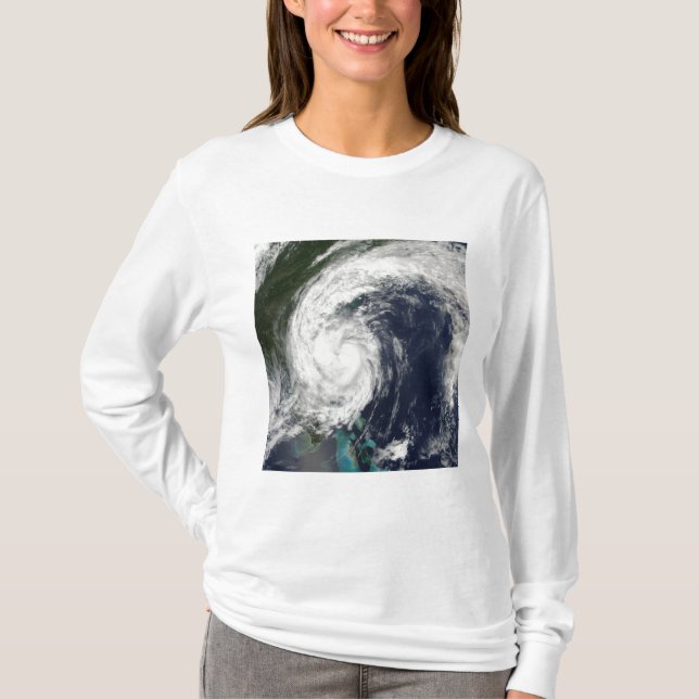 T-shirt Tempestade tropical Hanna sobre a costa leste (Frente)