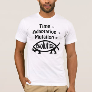 T-shirt Tempo + Adaptação + Mutação = evolução