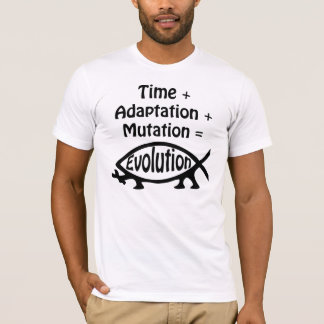 T-shirt Tempo + Adaptação + Mutação = evolução