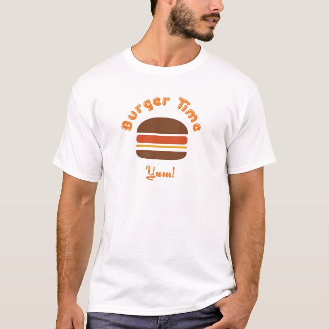 T-shirt Tempo do hamburguer (Frente)