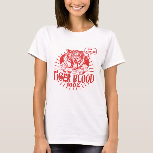 T-shirt Tenho sangue Tiger (Frente)