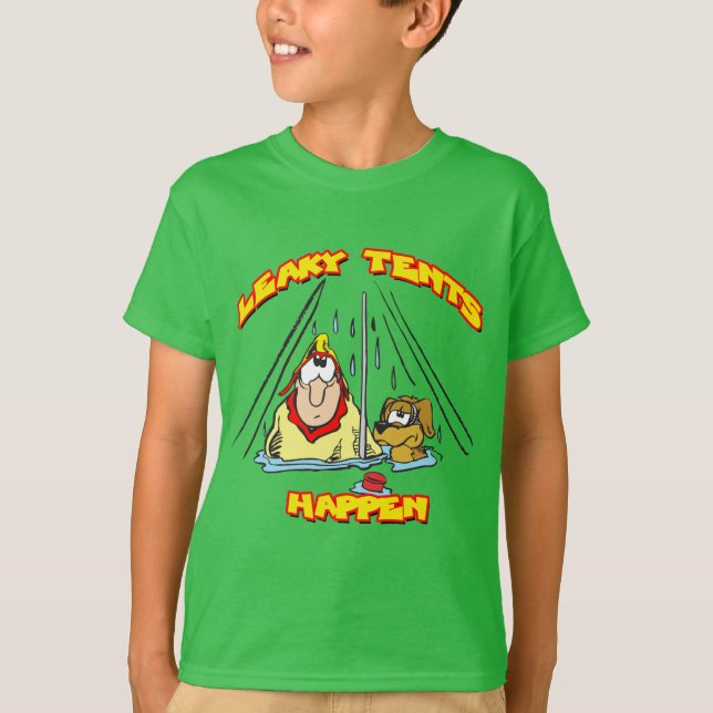 T-shirt Tents De Camping-Leaky (Frente)